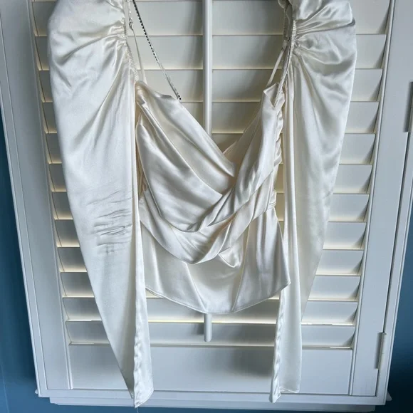 The Bar silk twist front top